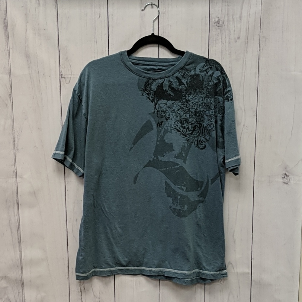 7 Diamonds Blue Short Sleeve Tee Shirt Size 2XL